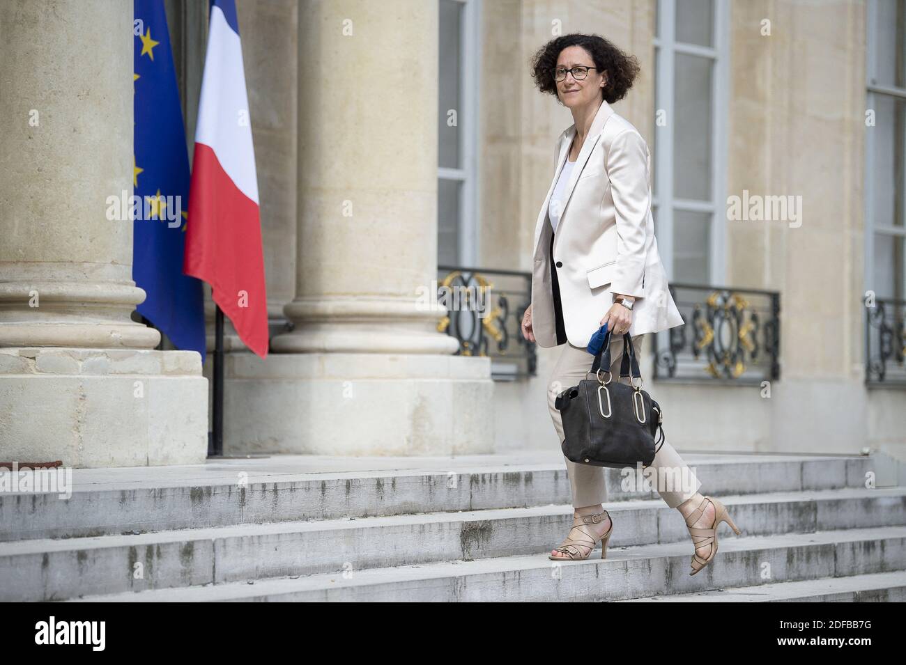 Emmanuelle Wargon arriving to take part in a meeting between French ...