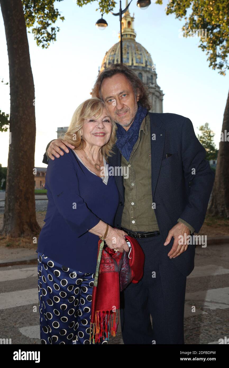 Exclusive - Nicoletta and her husband Jean-Christophe Molinier attending  "End of Confinement" cocktail party hosted by Massimo Gargia in Paris,  France, on June 30, 2020. Photo by Jerome Domine/ABACAPRESS.COM Stock Photo  -