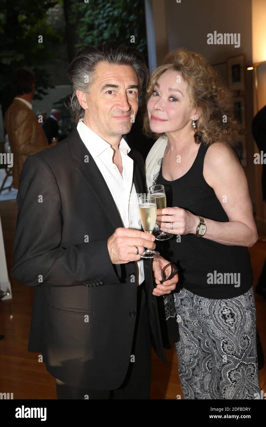Exclusive - Grace de Capitani and her husband Jean-Pierre Jacquin attending 'End of Confinement' cocktail party hosted by Massimo Gargia in Paris, France, on June 30, 2020. Photo by Jerome Domine/ABACAPRESS.COM Stock Photo