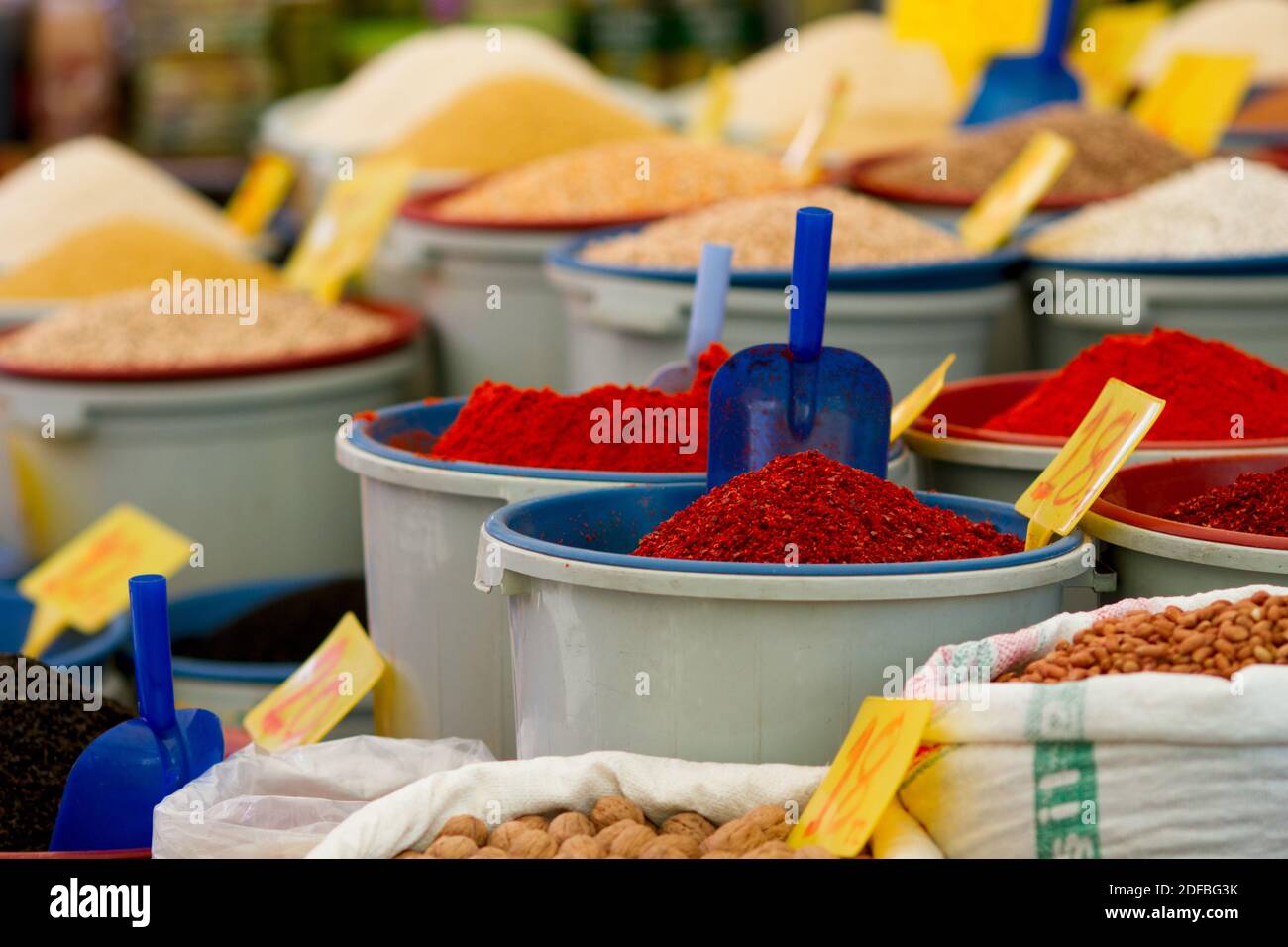 Spice Market Bazaar Middle East Stock Photo