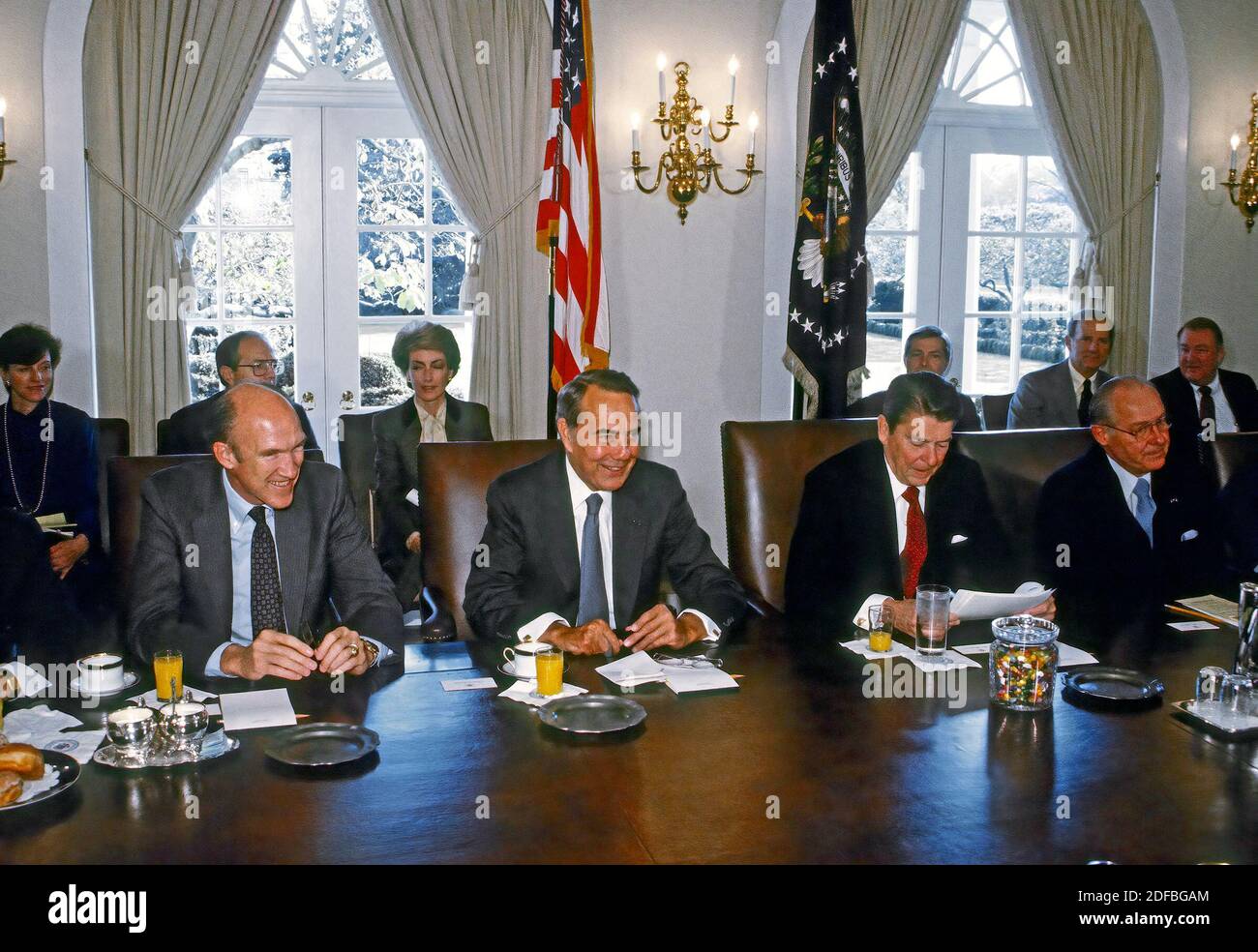 Washington DC. USA, November 29, 1984 President Ronald Reagan is