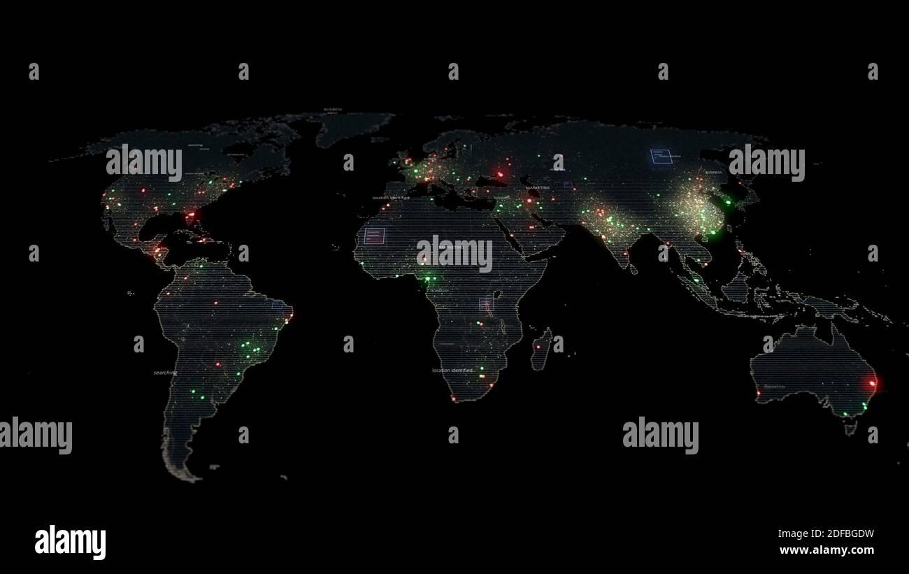 World map , Concept of Global Businesses, Global innovation and technology, Global communication ,Global network, creative concept,3D render Stock Photo