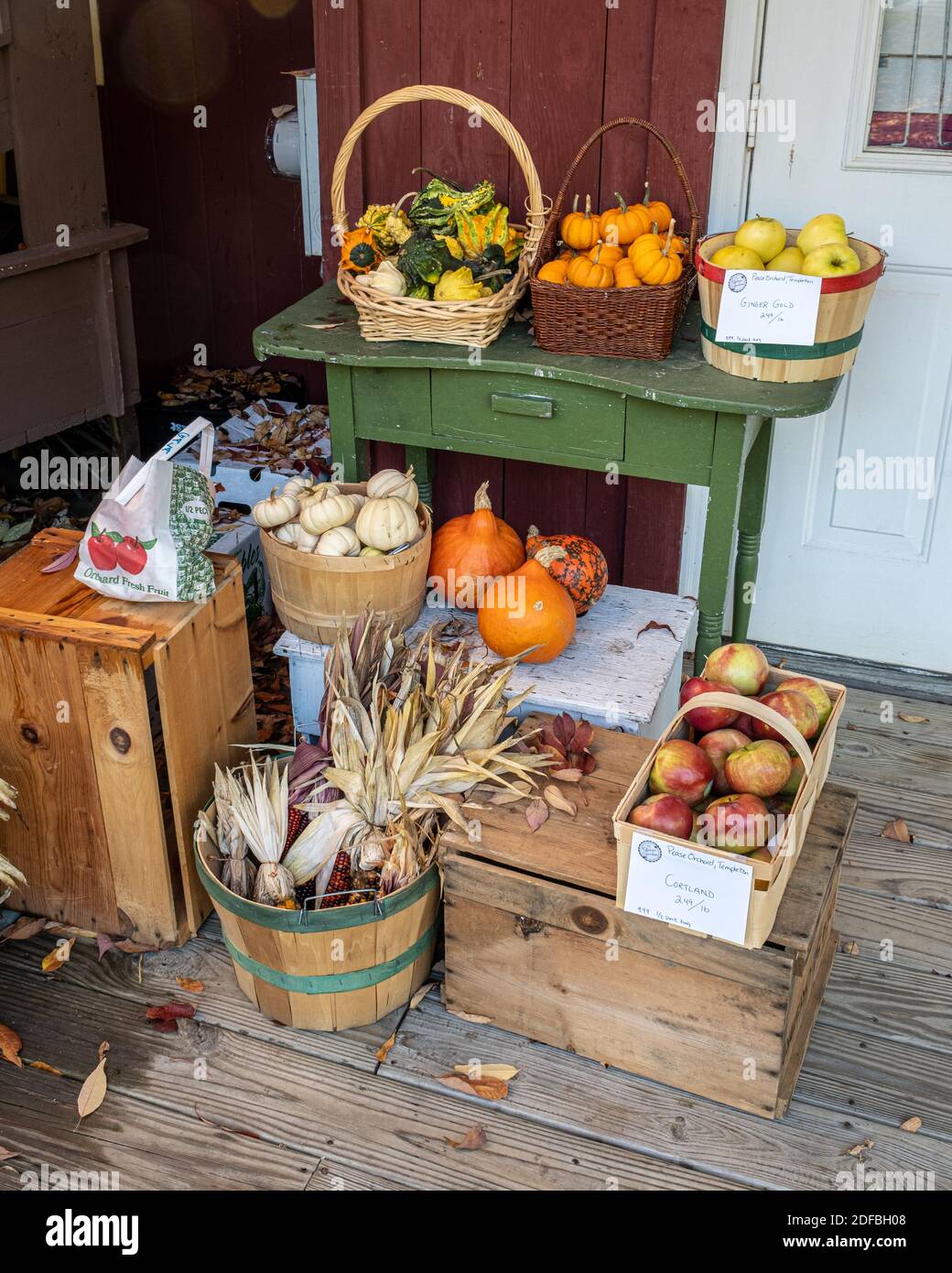 The Kitchen Garden in Templeton, Massachusetts has a fine selection of farm fresh vegetables Stock Photo