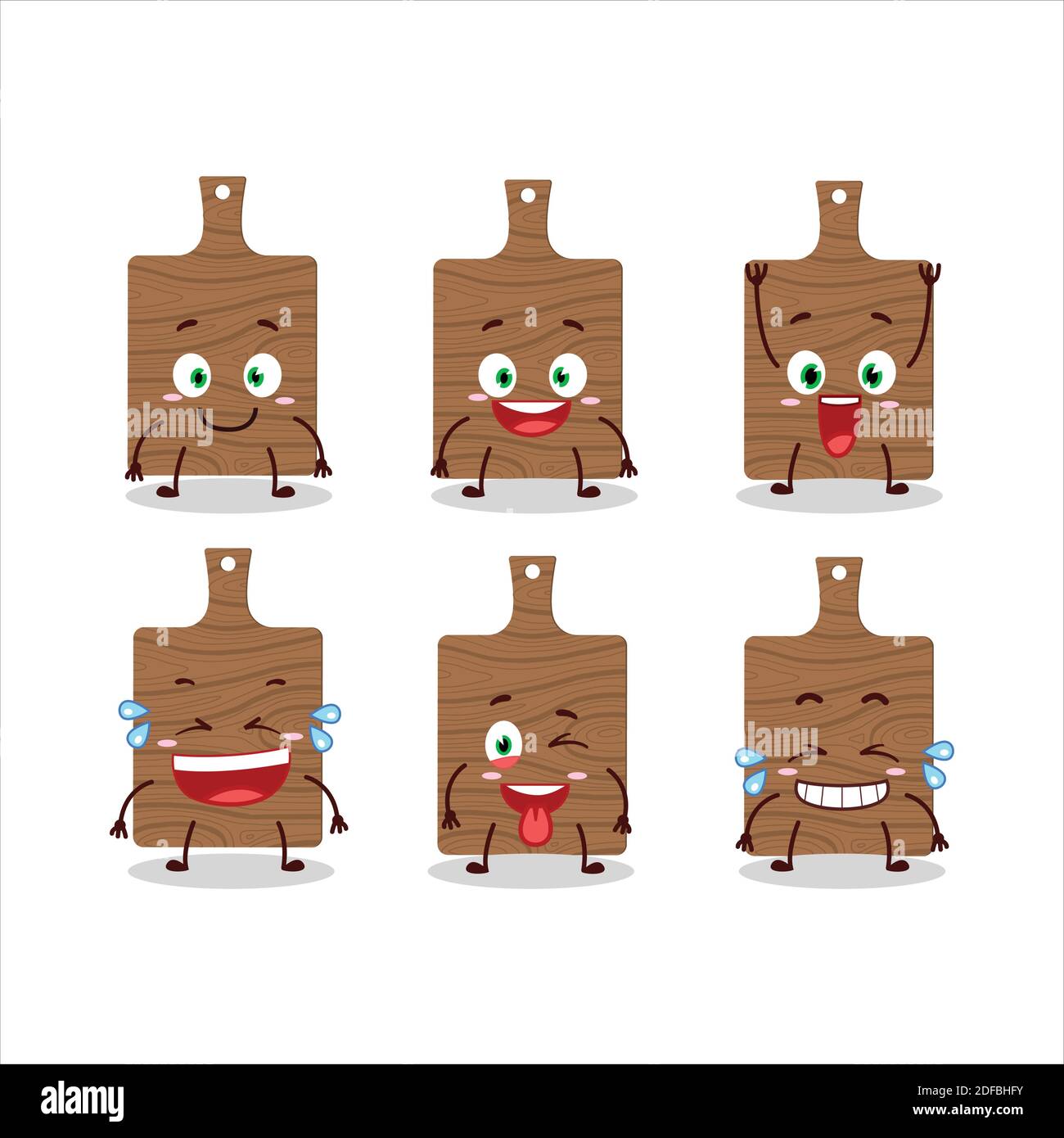 Cartoon character of wood cutting board with smile expression. Vector  illustration Stock Vector Image & Art - Alamy