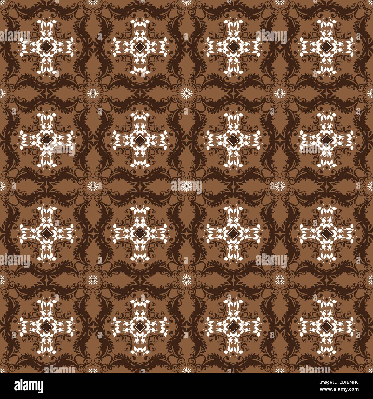 Unique circle motifs on Jember batik with modern dark brown color ...