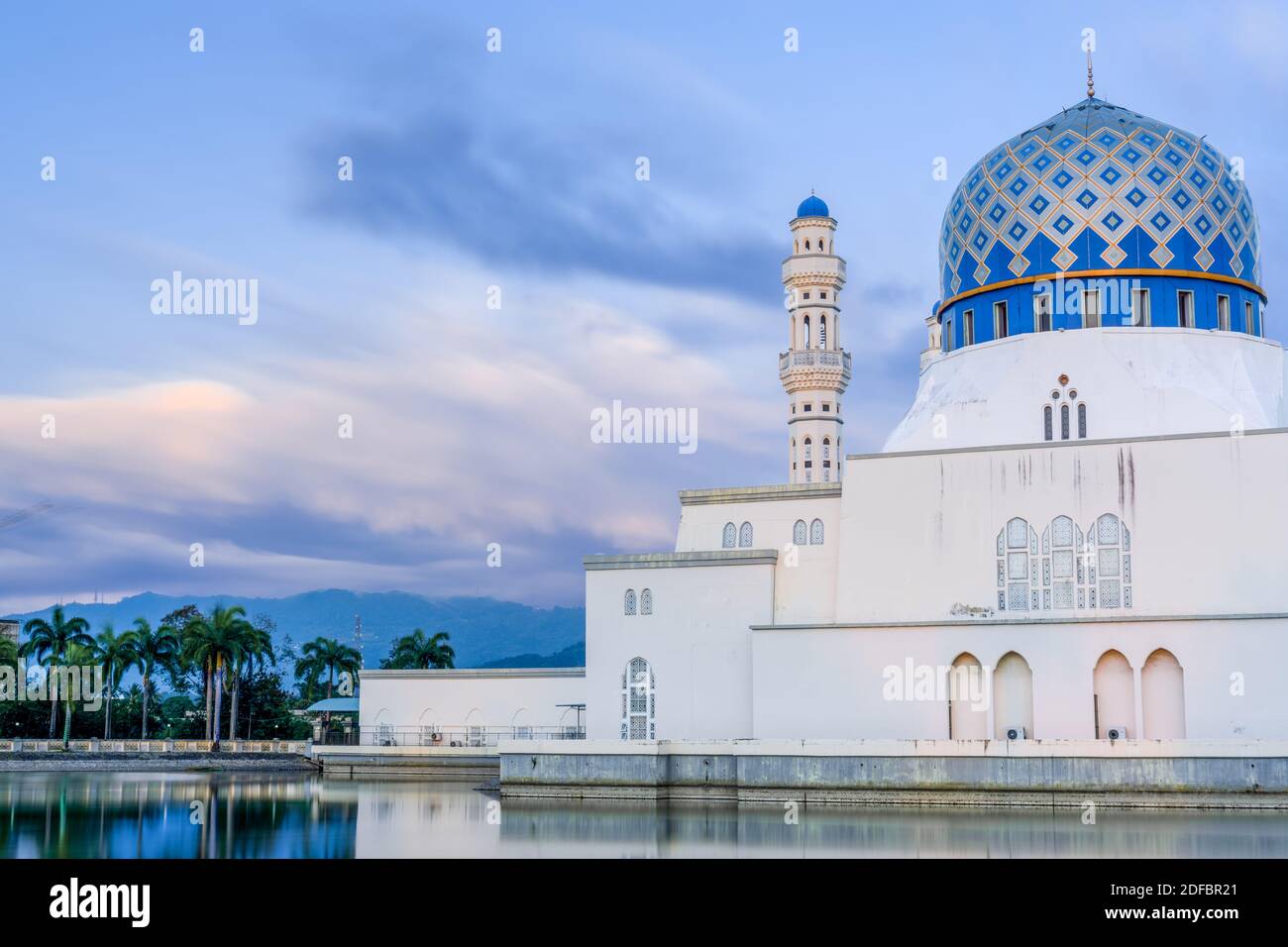 Kota Kinabalu City Mosque, known locally as Masjid Bandaraya Kota Kinabalu in Sabah, Malaysia. Stock Photo