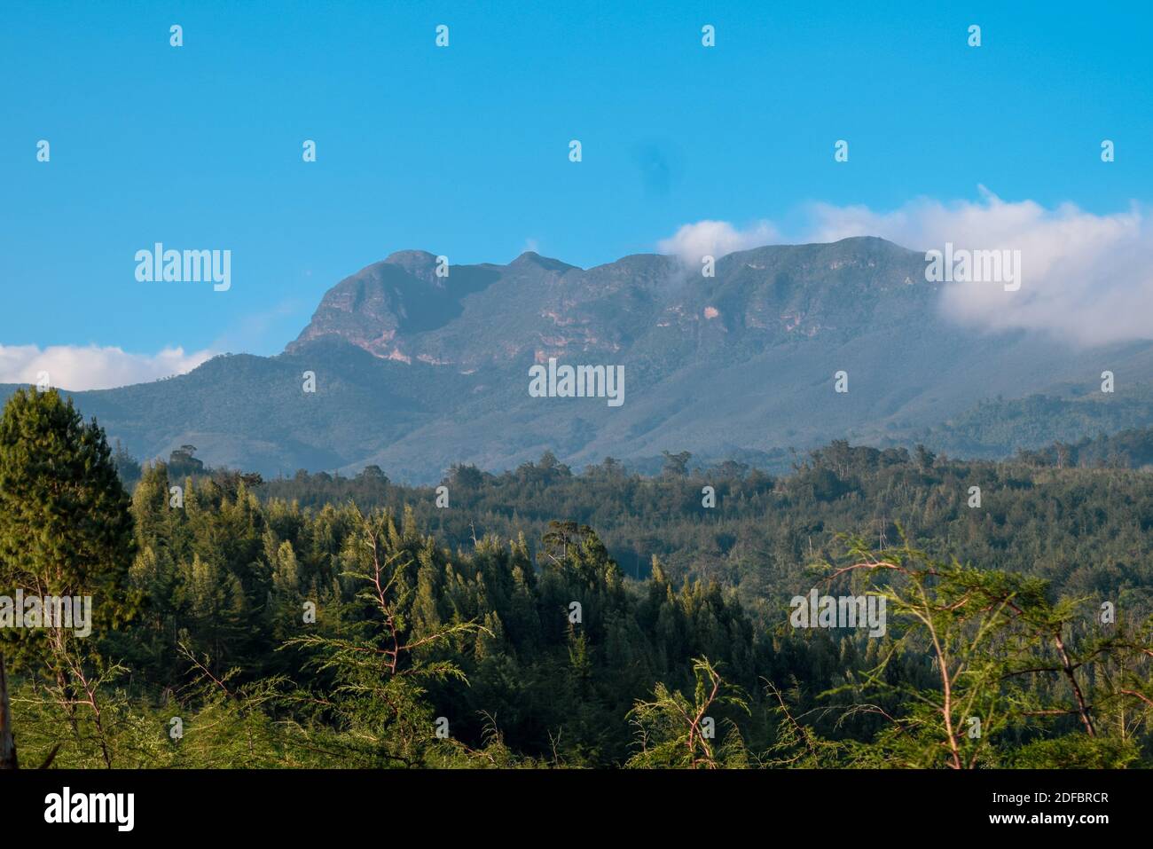 Scenic mountain landscapes in Aberdare Ranges, Kenya Stock Photo