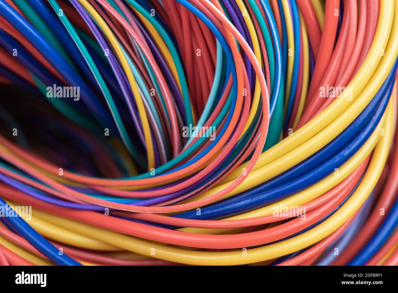 Electrical Wiring Solutions Colorful Cable Wiring Stock Photo Alamy