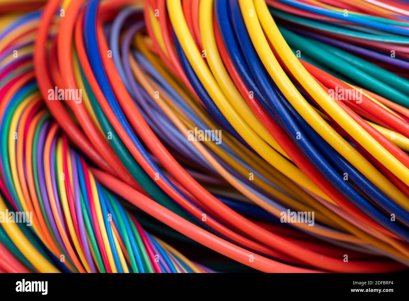 Electrical Wiring Solutions Colorful Cable Wiring Stock Photo Alamy