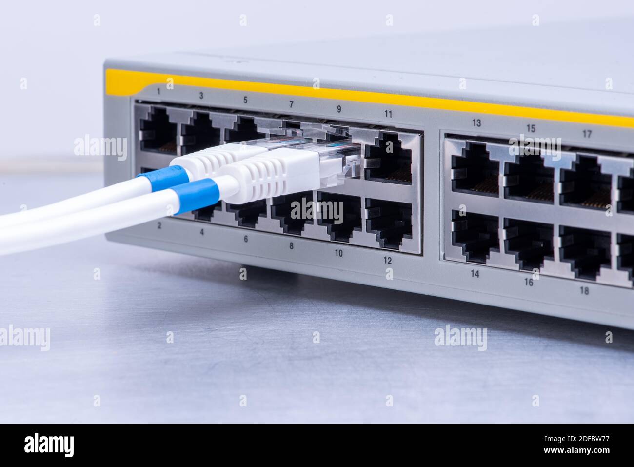 Network Switch And UTP Ethernet Cables Stock Photo - Alamy