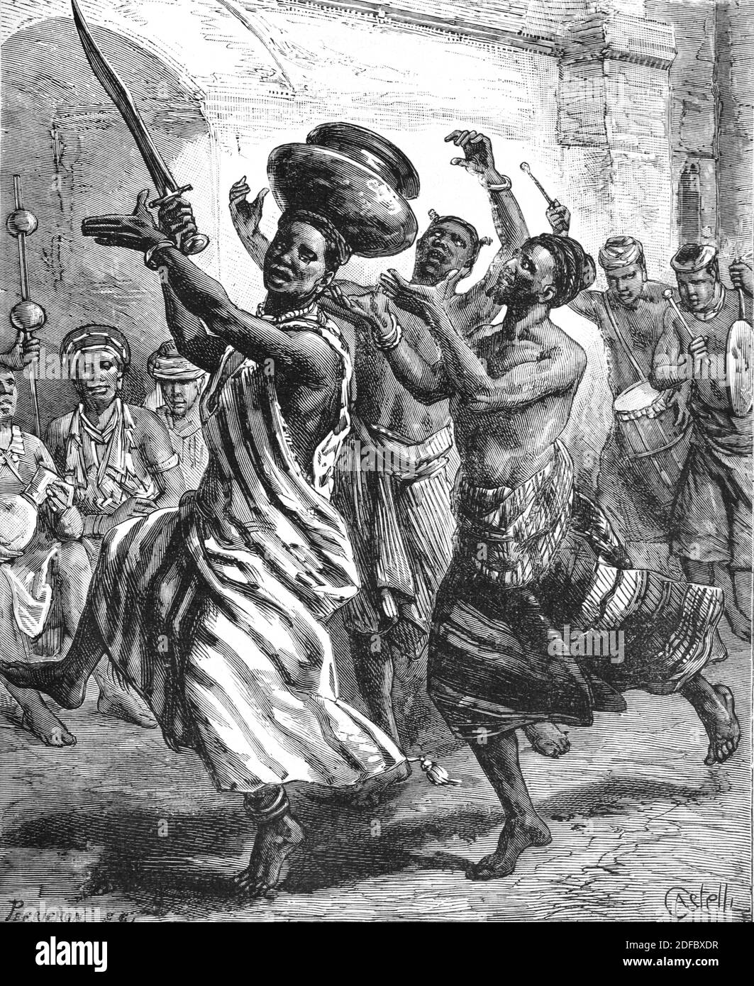 Fetishism Festival or Animist Ceremony Among the Ashanti Ghana