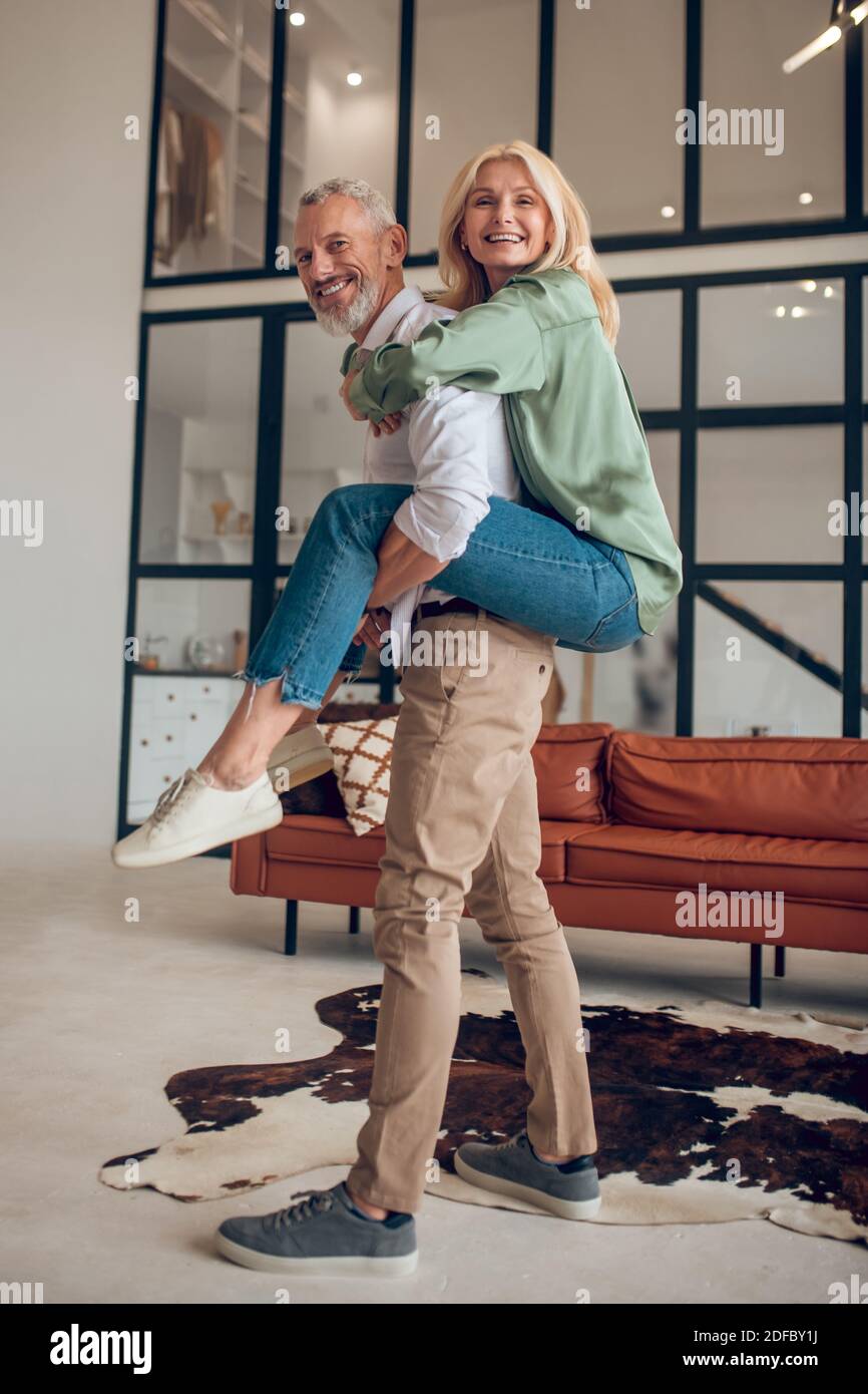 Mature couple spending time together and having fun Stock Photo - Alamy