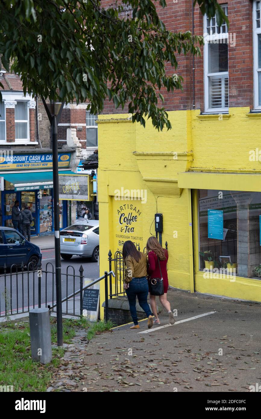 Artisan Coffee & Tea shop on Streatham High Street on the 9th November 2020 in London in the United Kingdom. Photo by Sam Mellish Stock Photo