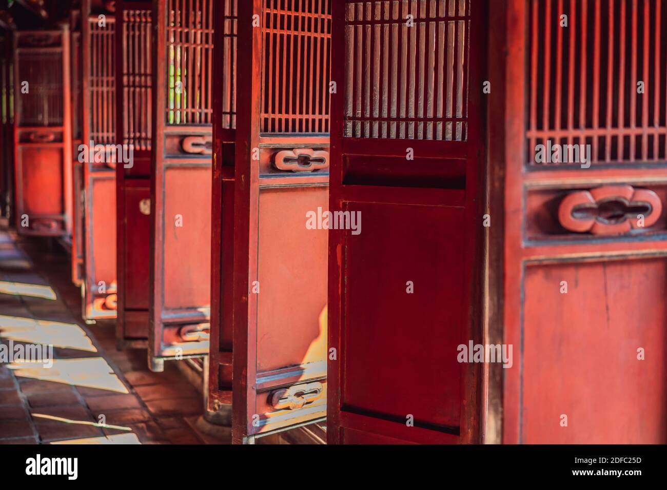Temple of Literature in Hanoi in Southeast Asia, Vietnam. Temple of Confucius in Vietnamese