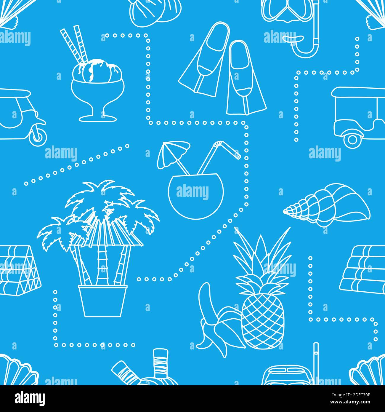 Seamless pattern Travel vector illustration Holiday Vacation Adventure ...