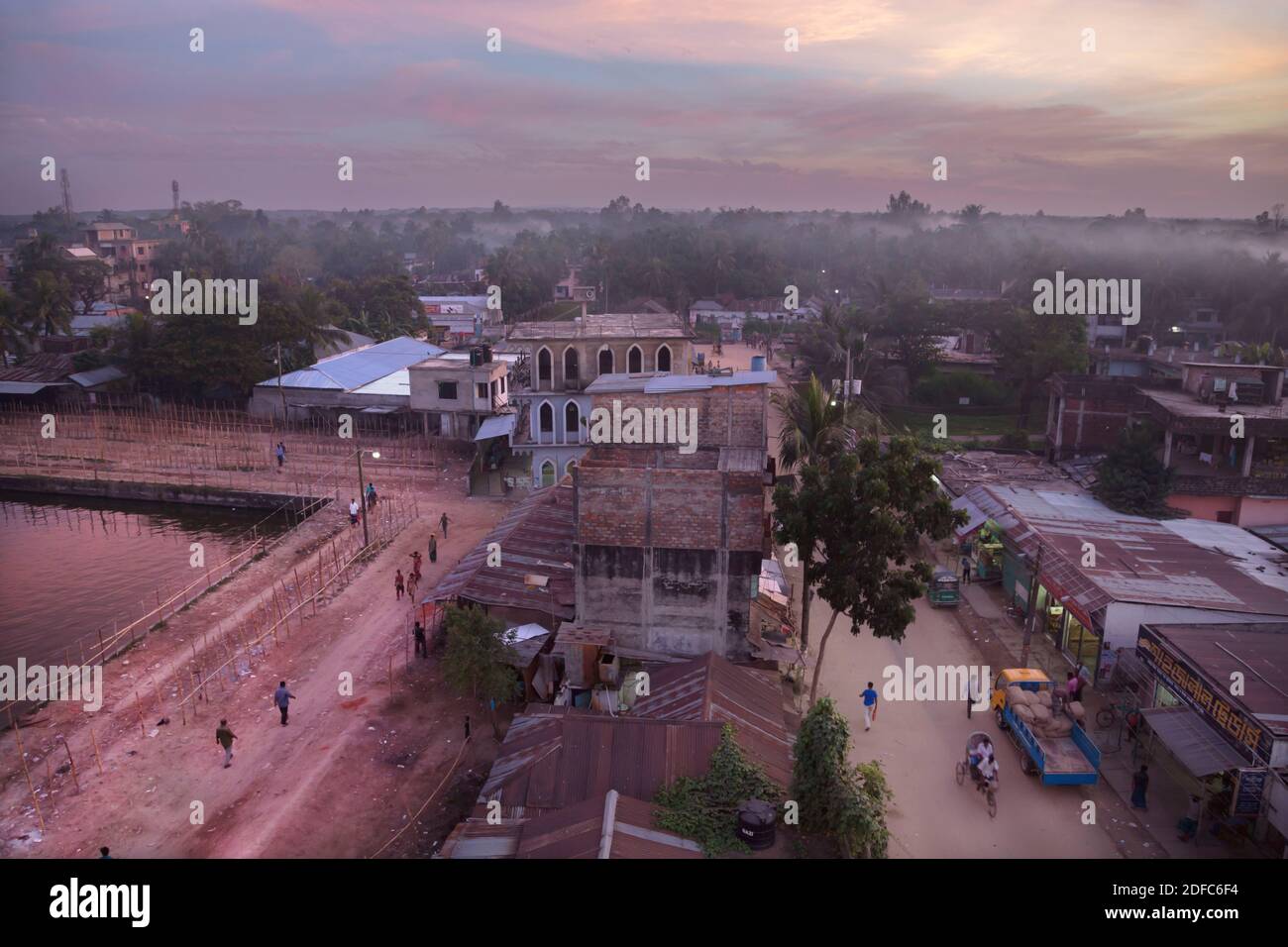 Bangladesh, sunset in Sreemangal Stock Photo