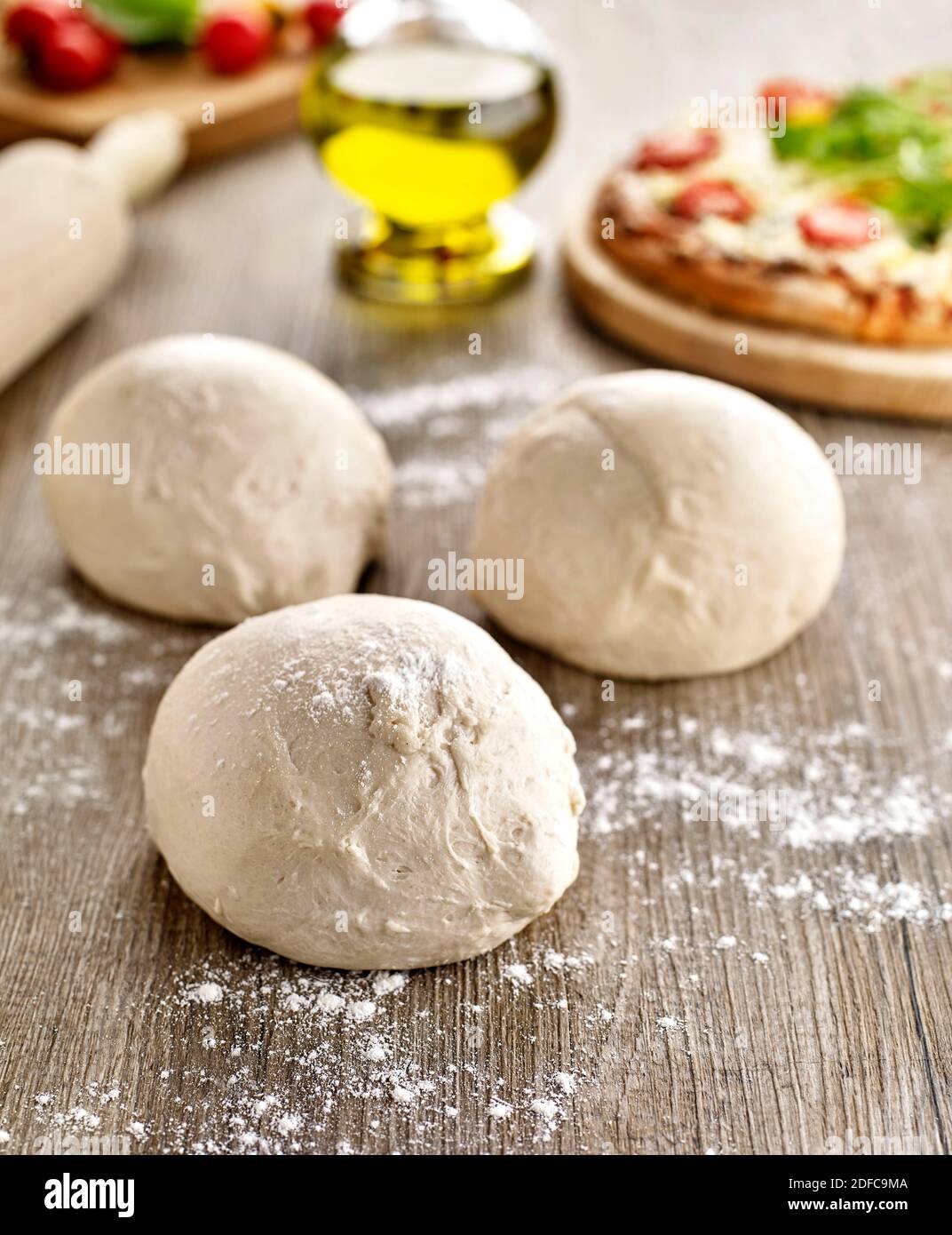 Pizza dough balls Stock Photo Alamy