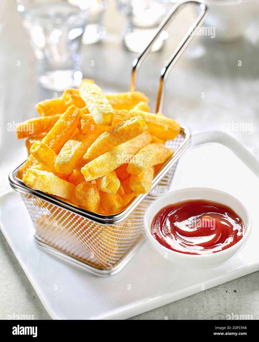 Ketchup flavor hollow fries Stock Photo Alamy