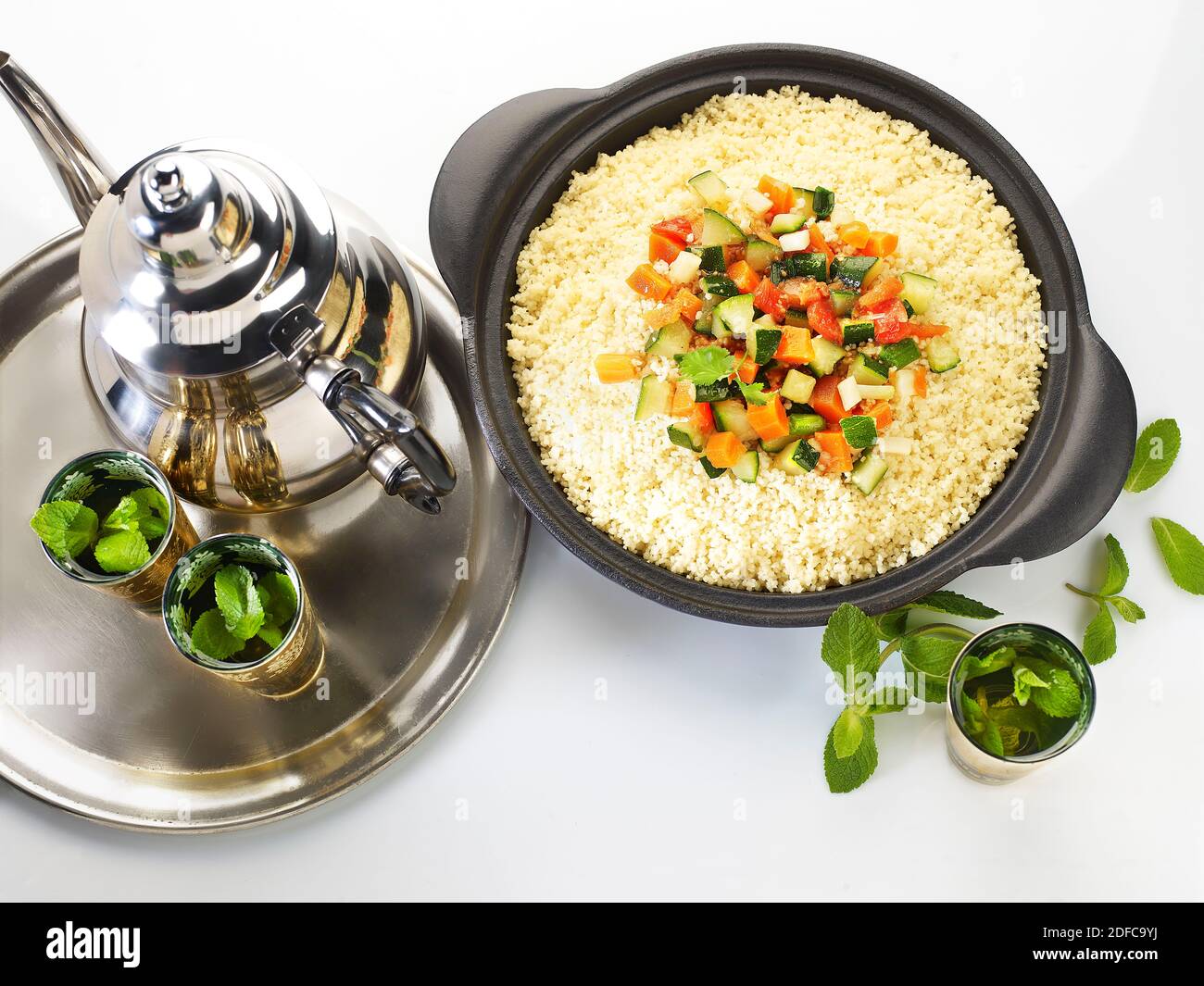 Vegetable couscous semolina Stock Photo Alamy