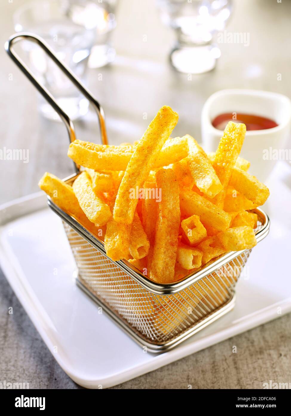 Ketchup flavor hollow fries Stock Photo Alamy