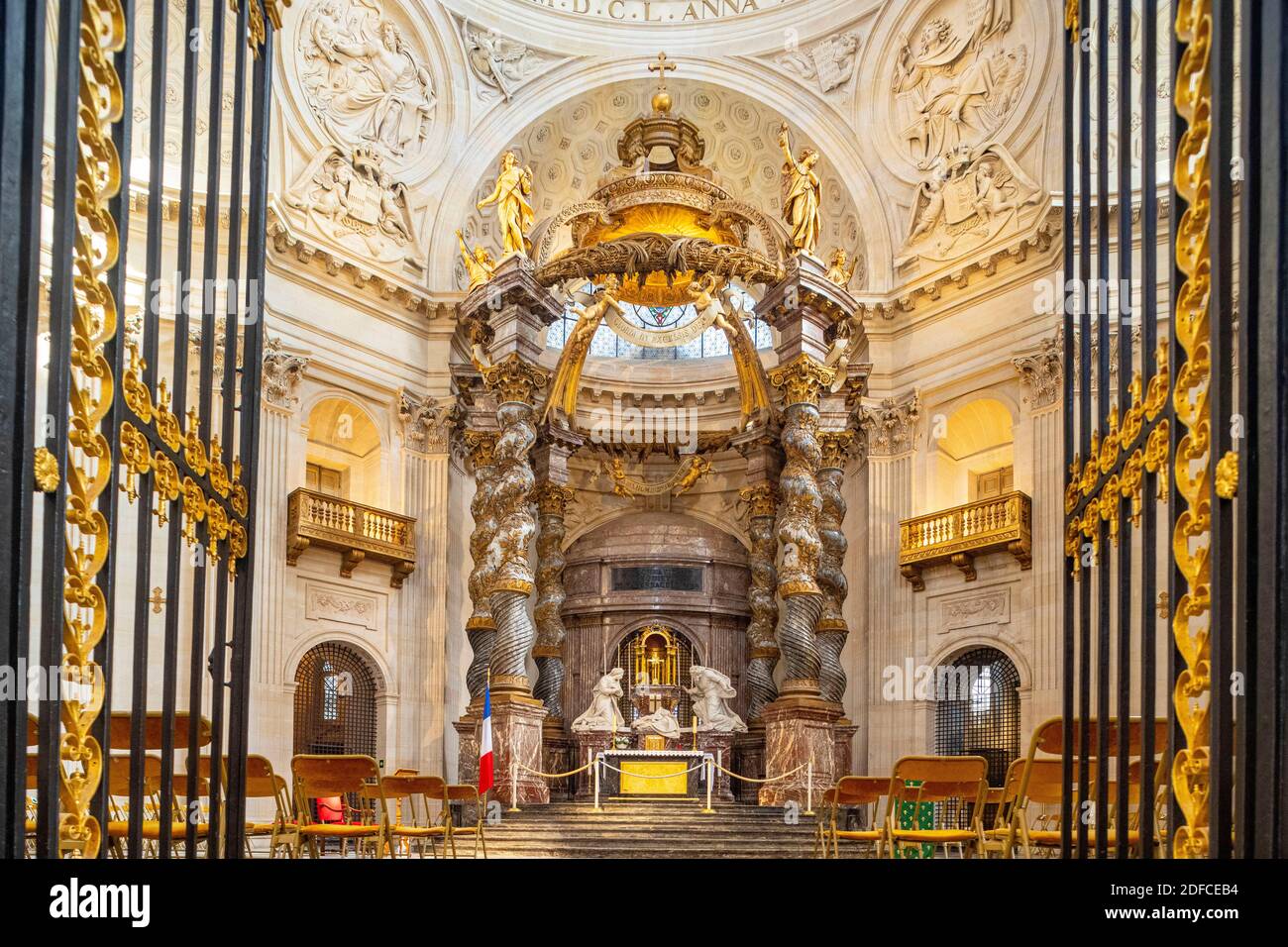France, Paris, church of Val de Grace, catholic, Baroque style (1667) Stock Photo