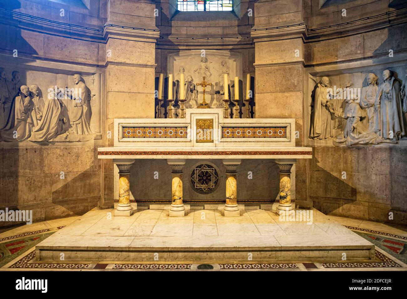 France, Paris, Montmartre hill, the Sacre Coeur basilica, Saint Ignace
