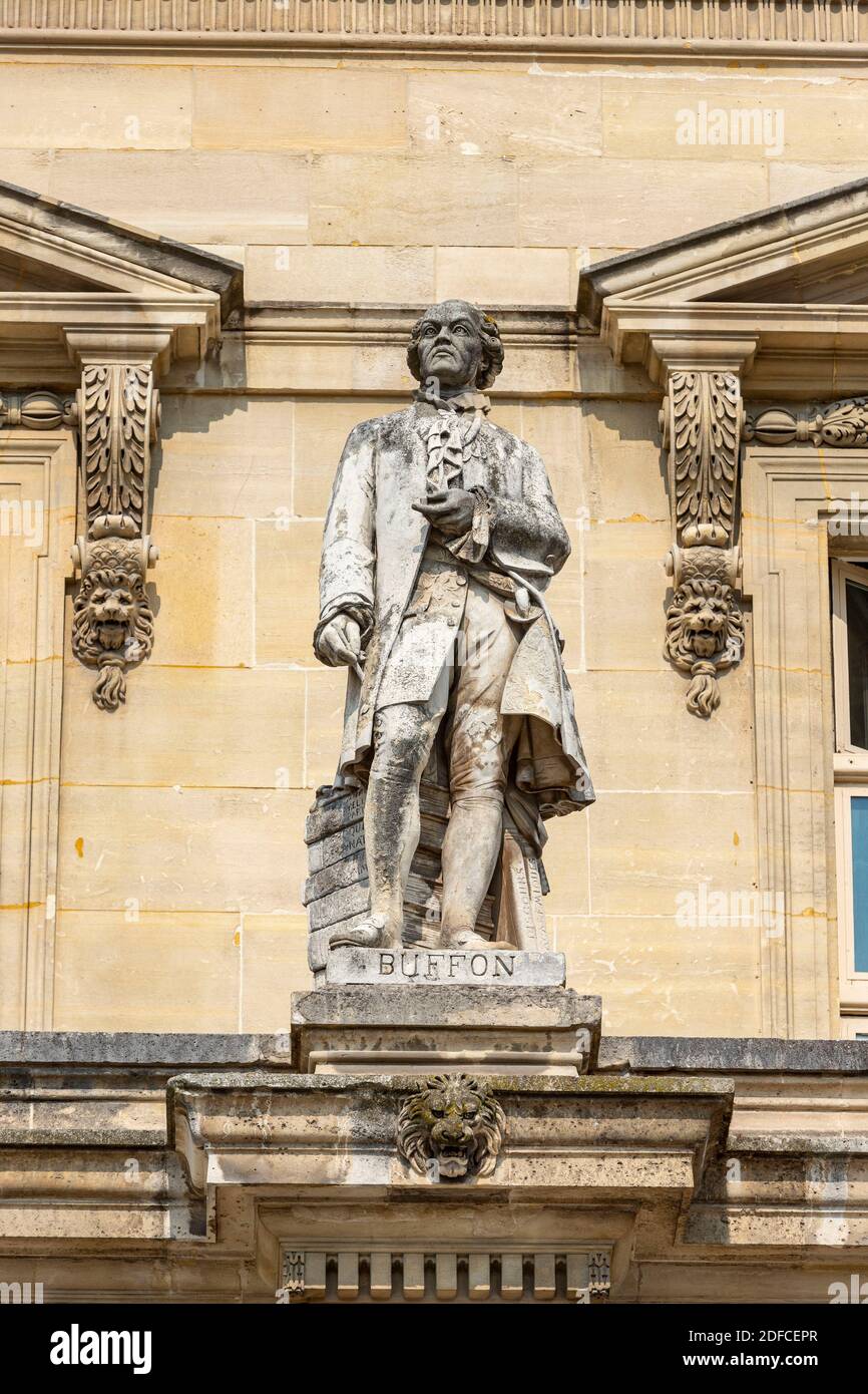 France, Paris, Louvre Palace, Napoleon courtyard, Turgot wing, statue ...