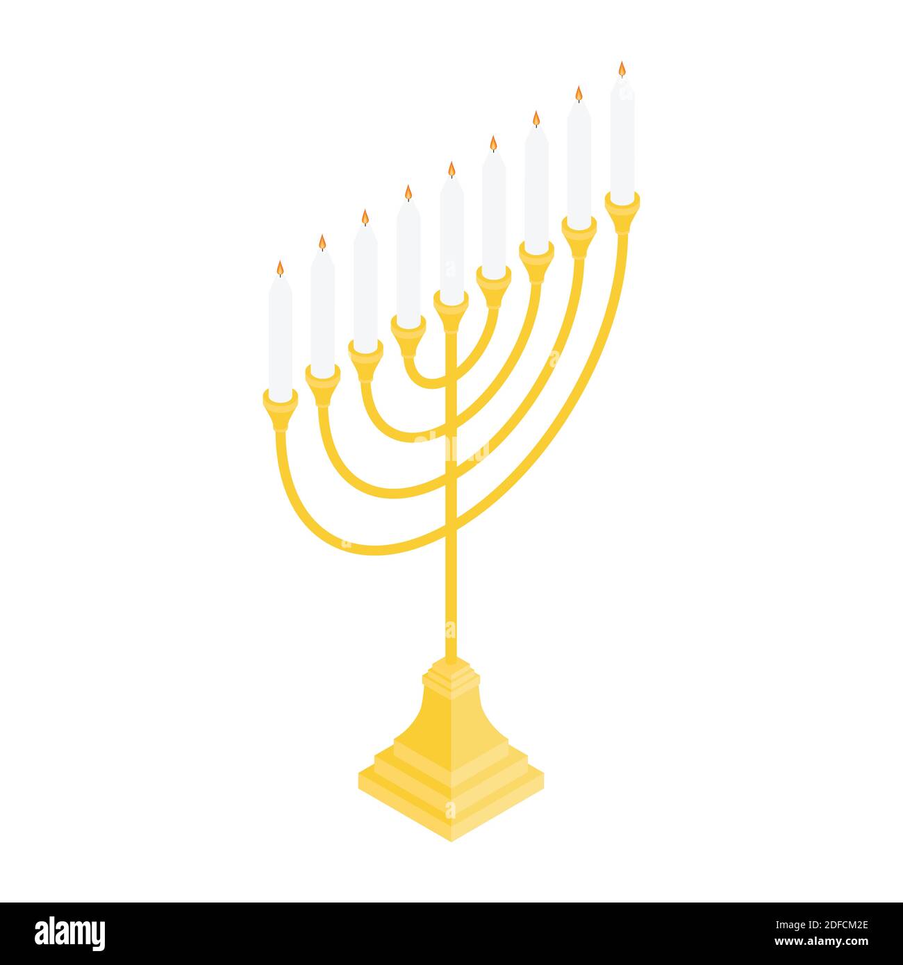 Menorah vector icon. Candelstick for hanuka, happy new year symbol