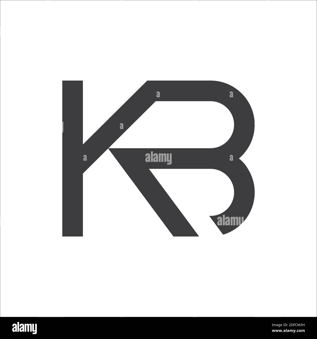 Initial letter bk logo or kb logo vector design template Stock Vector ...