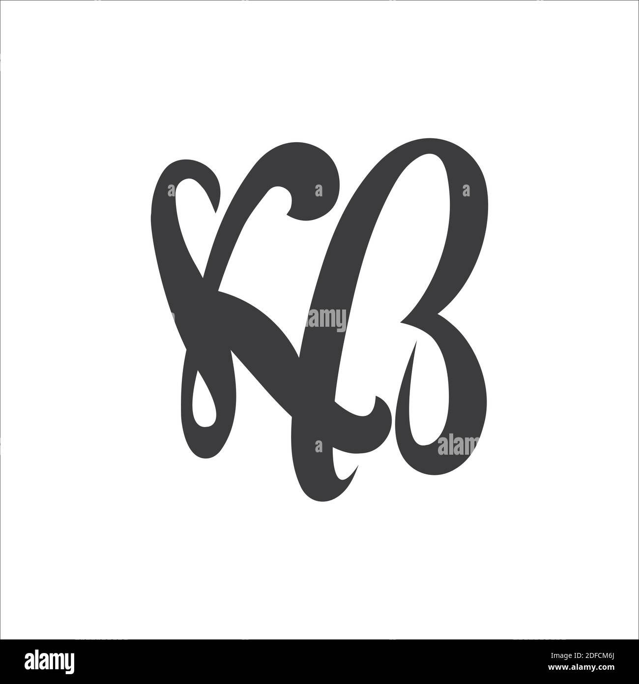 Initial letter bk logo or kb logo vector design template Stock Vector ...