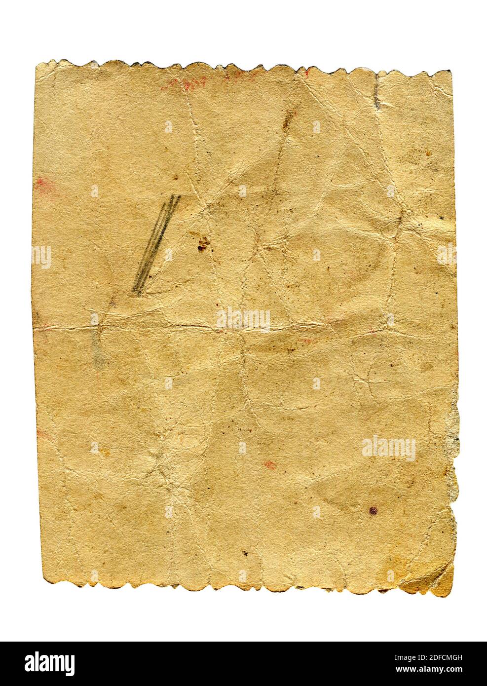 Vintage Paper Isolated on The White Background Stock Photo - Alamy