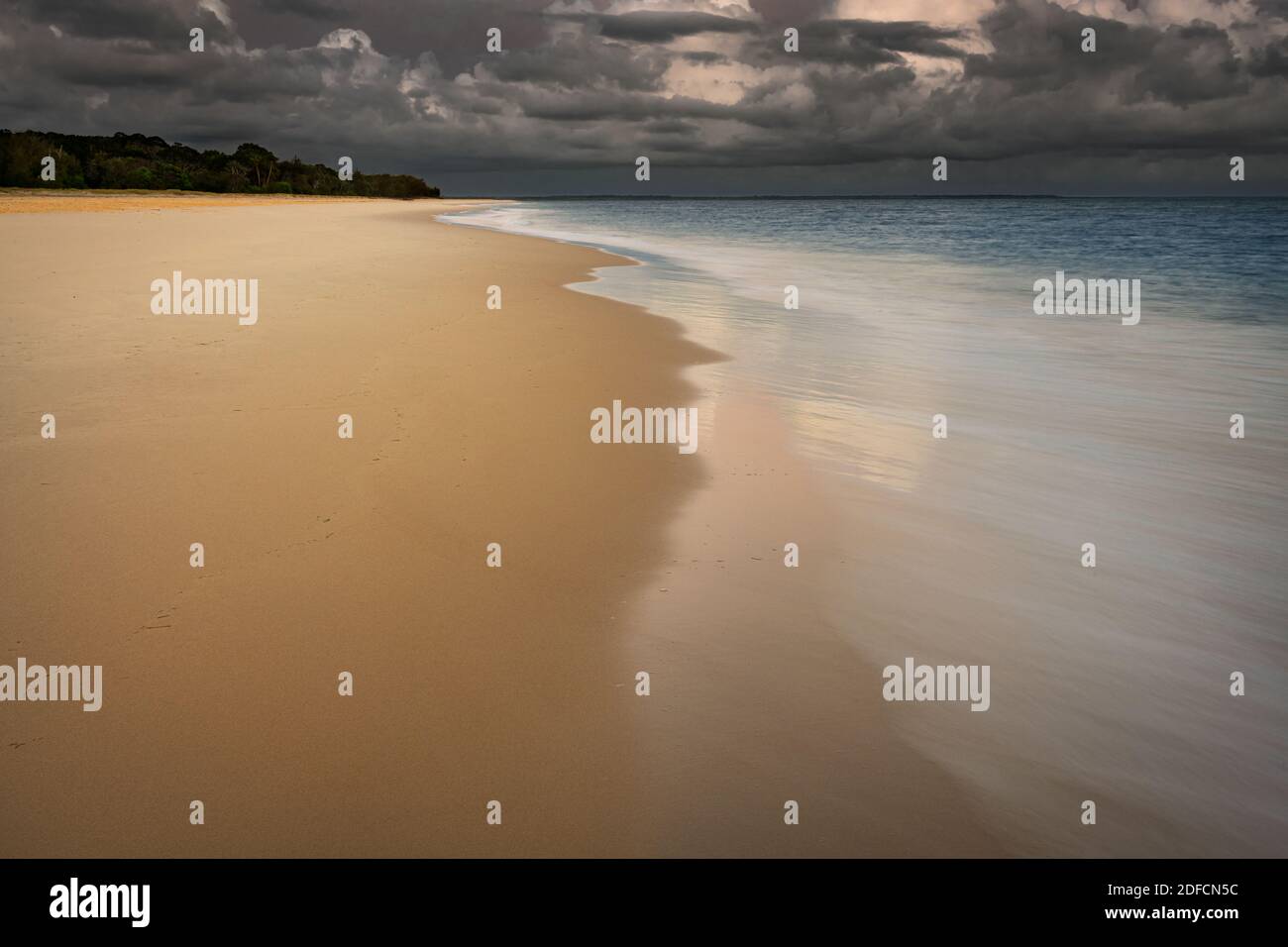 Morning mood at famous Inskip Point. Stock Photo