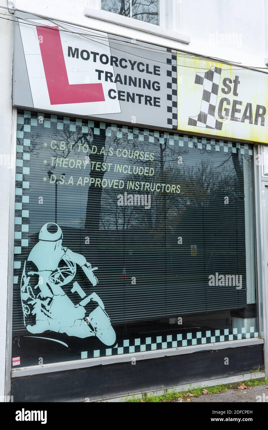 Motorcycle training centre called 1st gear Stock Photo Alamy