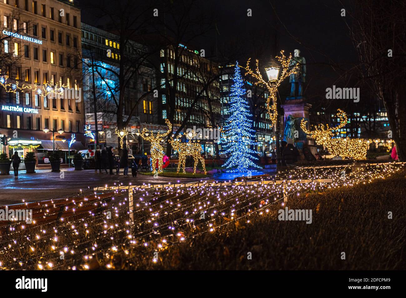 Helsinki, Finland November 30, 2020 Night City at Christmas. High quality  photo Stock Photo - Alamy