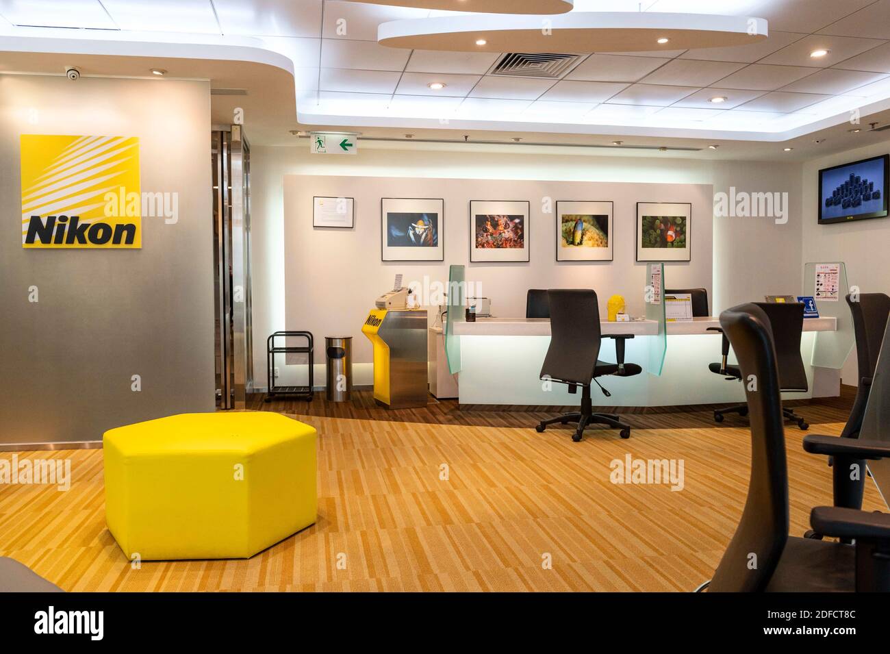 Japanese multinational corporation nikon sign hires stock photography