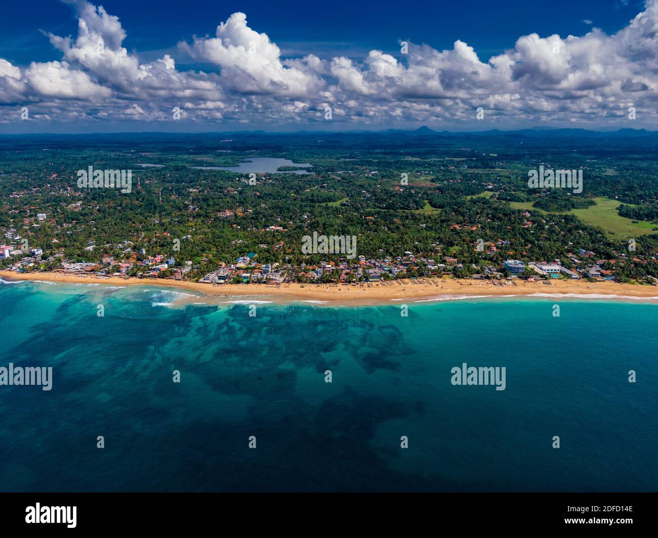 Hikkaduwa Beach Sri Lanka, the perfect place to surf and spend a holiday Stock Photo
