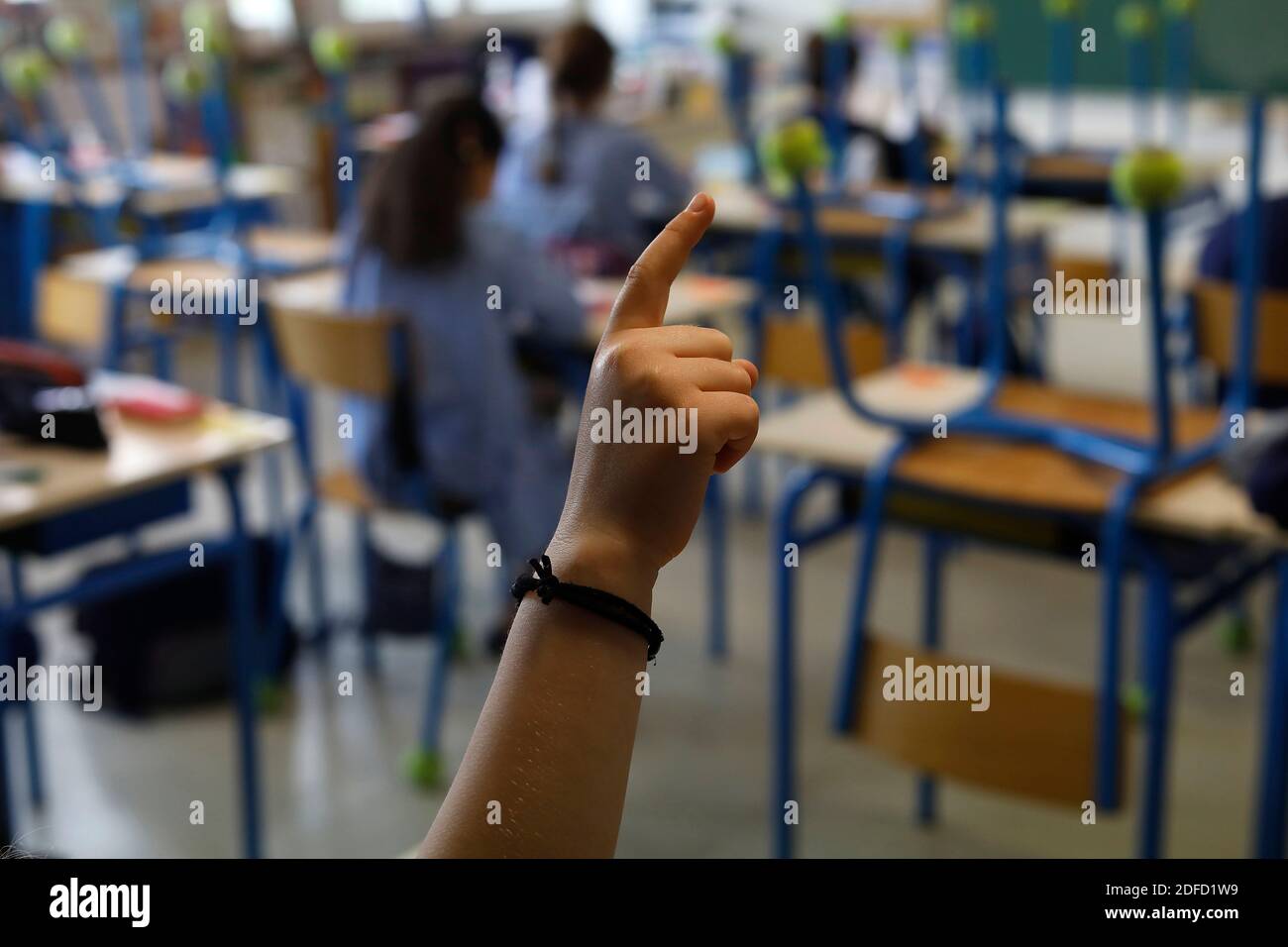 Primary school after lockdown in montrouge, france Stock Photo