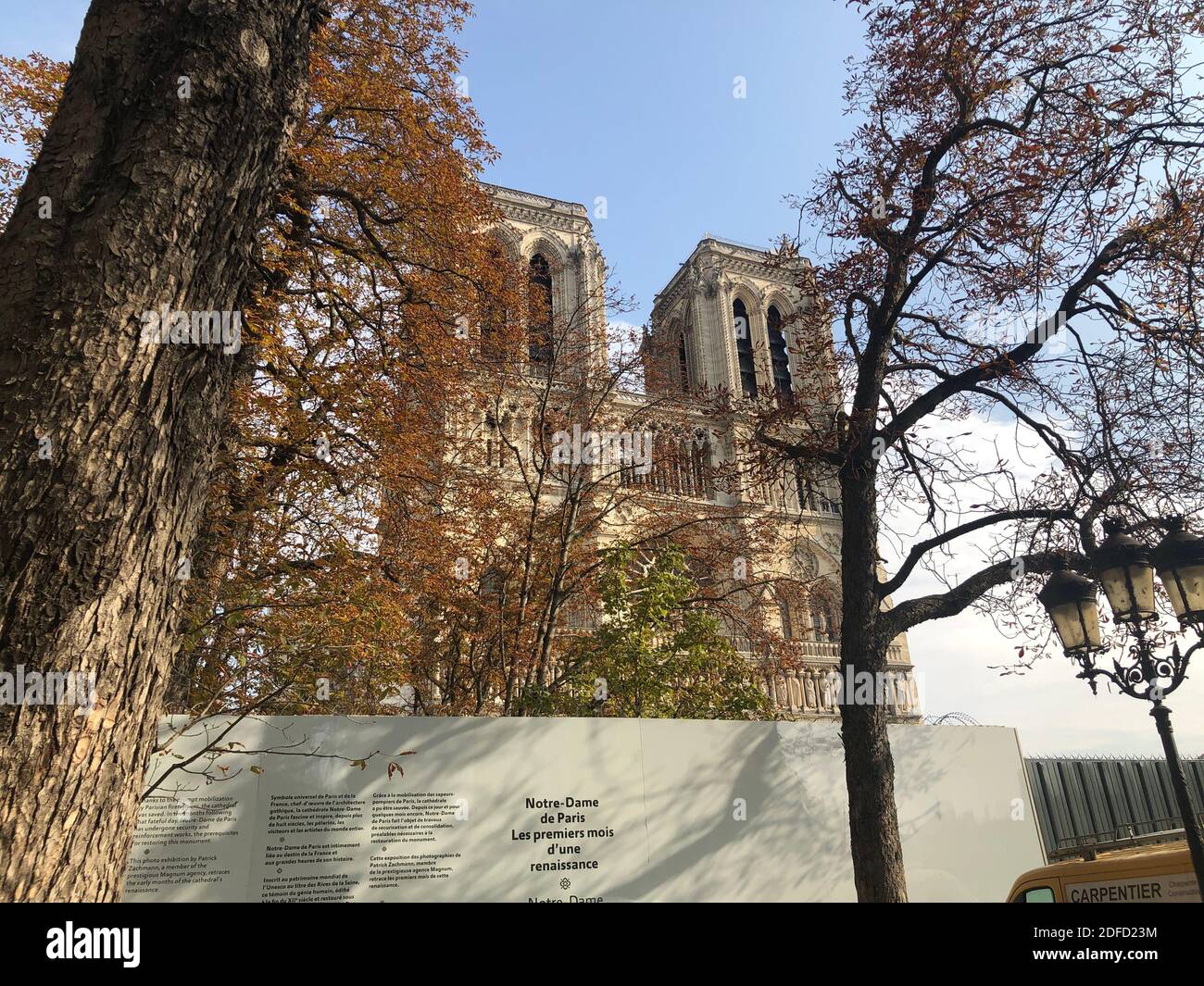 Restoration of notre-dame de paris Stock Photo