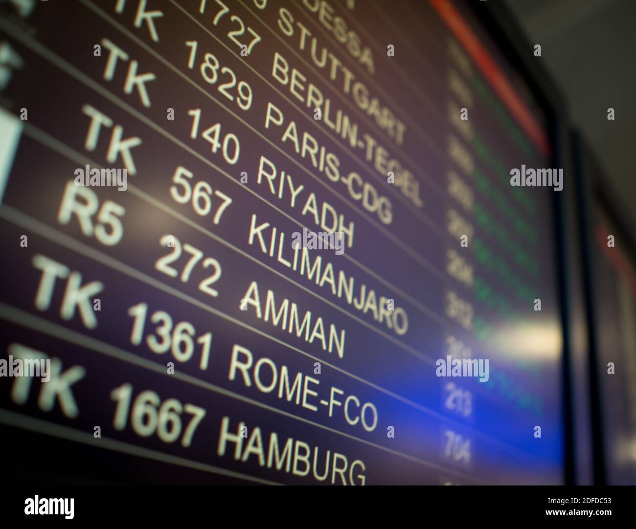Airport terminal screen Stock Photo - Alamy
