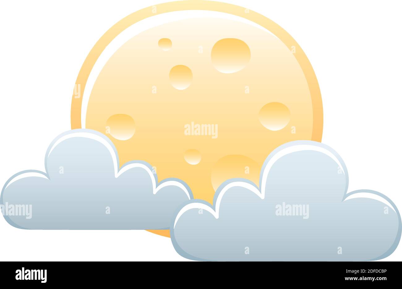 weather whole moon and cloud night icon isolated image vector ...