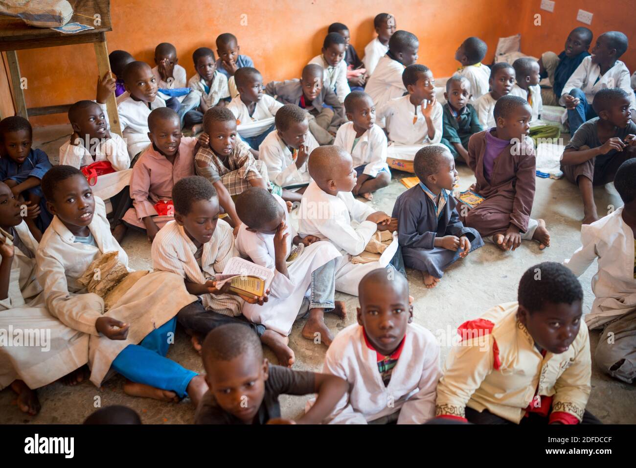 African classroom with kids 10/12/2018 Zanzibar Stock Photo