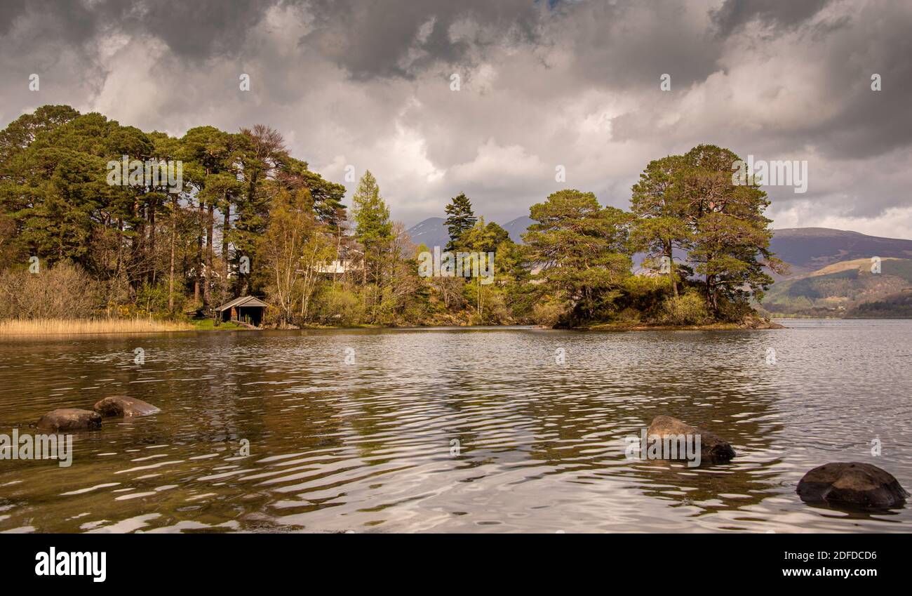 Boathouse at Manesty on Derwentwater Stock Photo Alamy