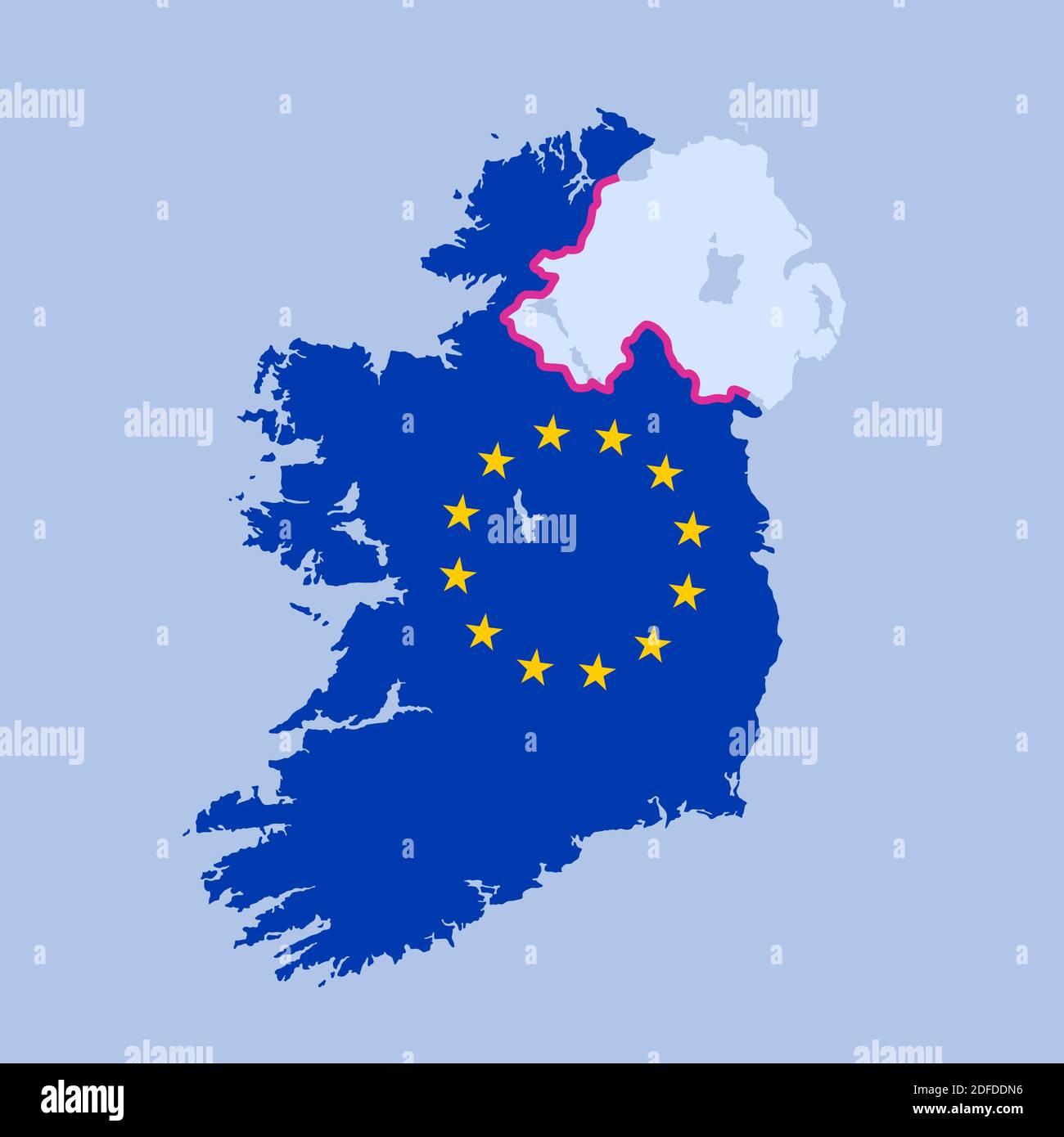 Hard border between Northern Ireland and territory of European union