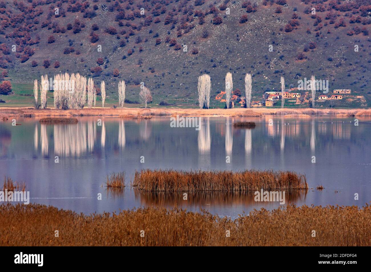 Lake Chimaditida (or "Chimaditis"), municipality of Amyndaio, Florina, Macedonia, Greece Stock Photo