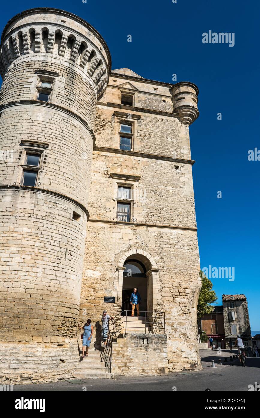 Main square in the Gordes, France, Europe. Stock Photo