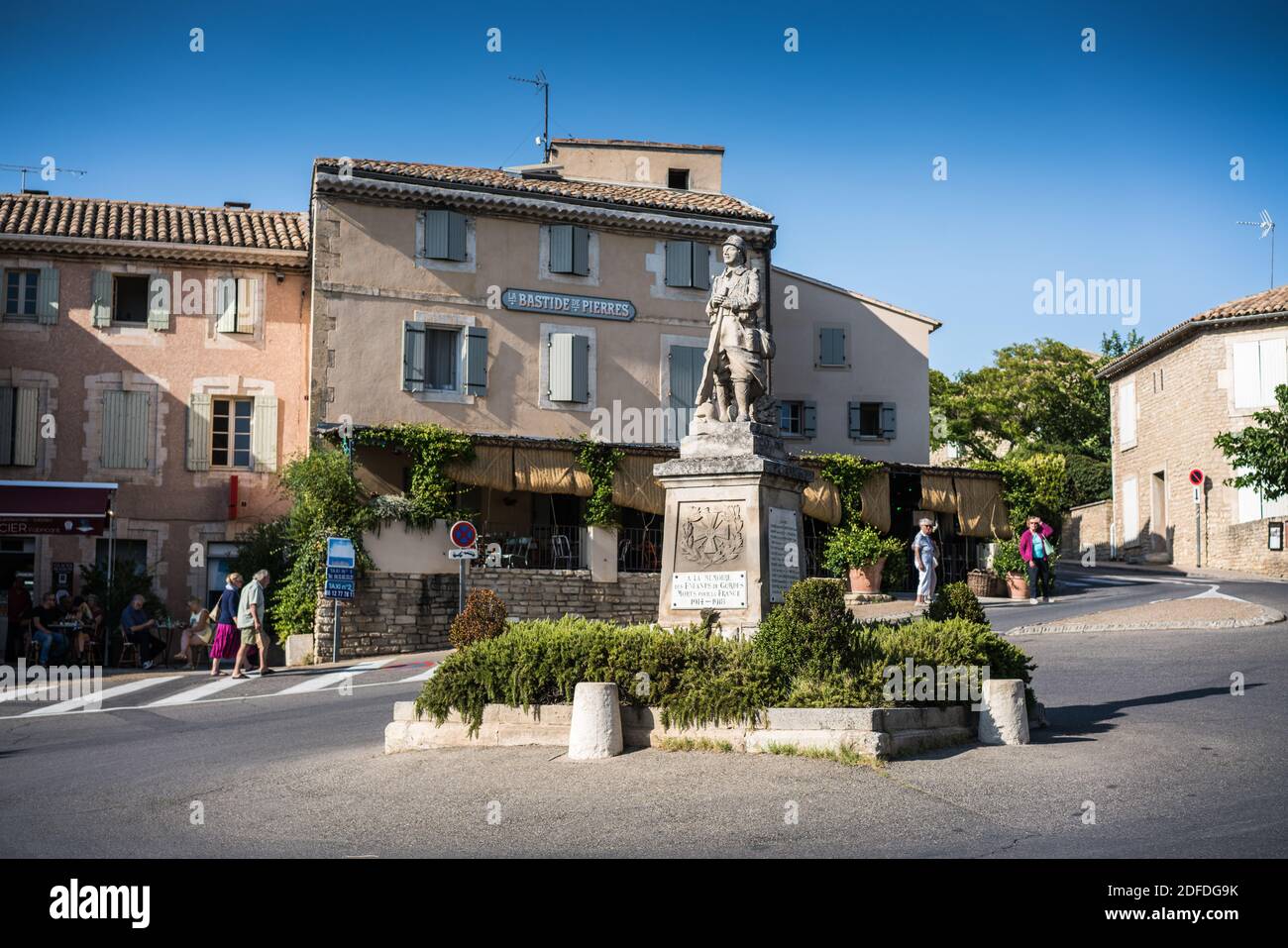 Main square in the Gordes, France, Europe. Stock Photo