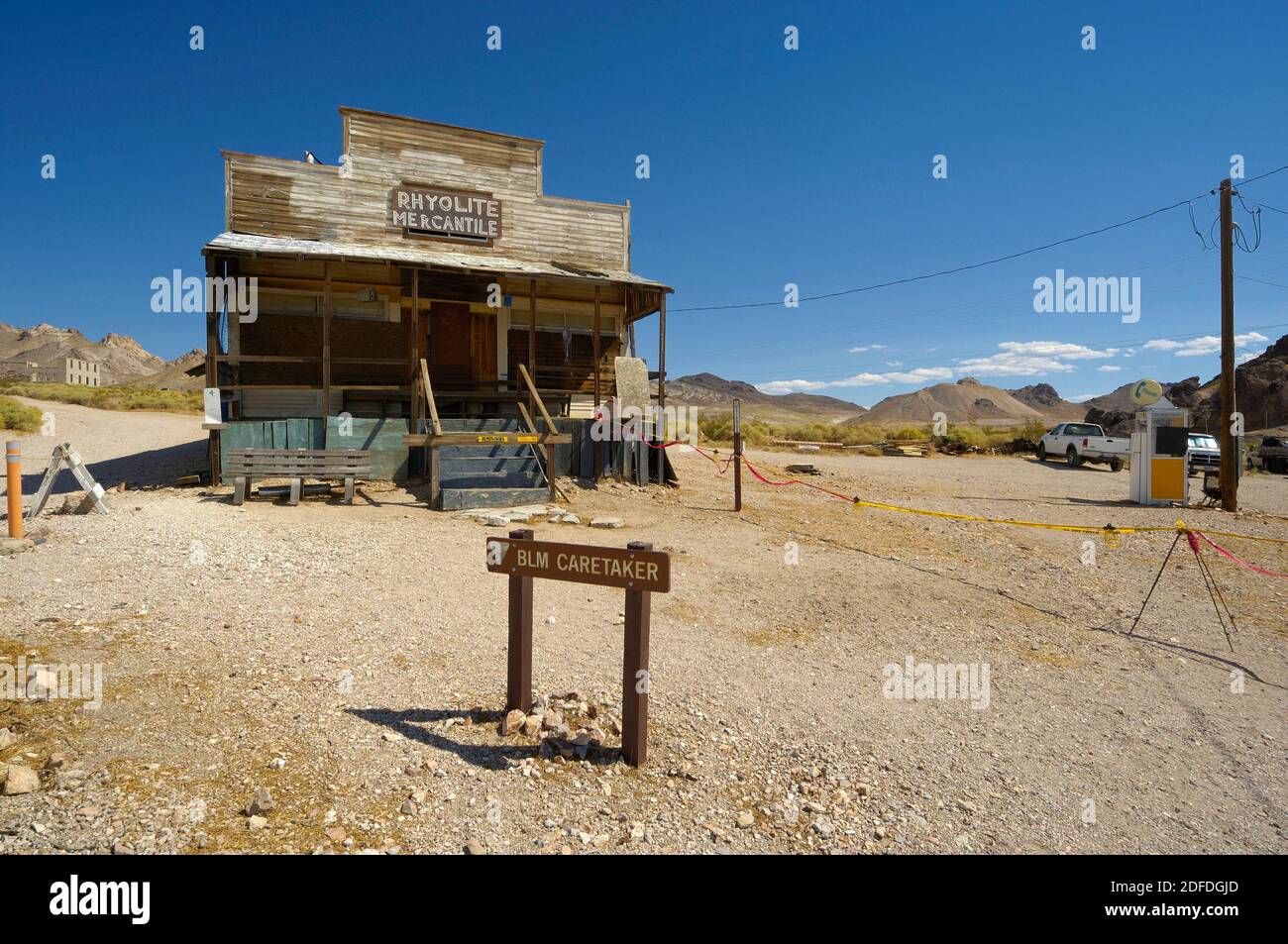 Rhyolite Ghost Town, Nye County, Nevada, USA Stock Photo