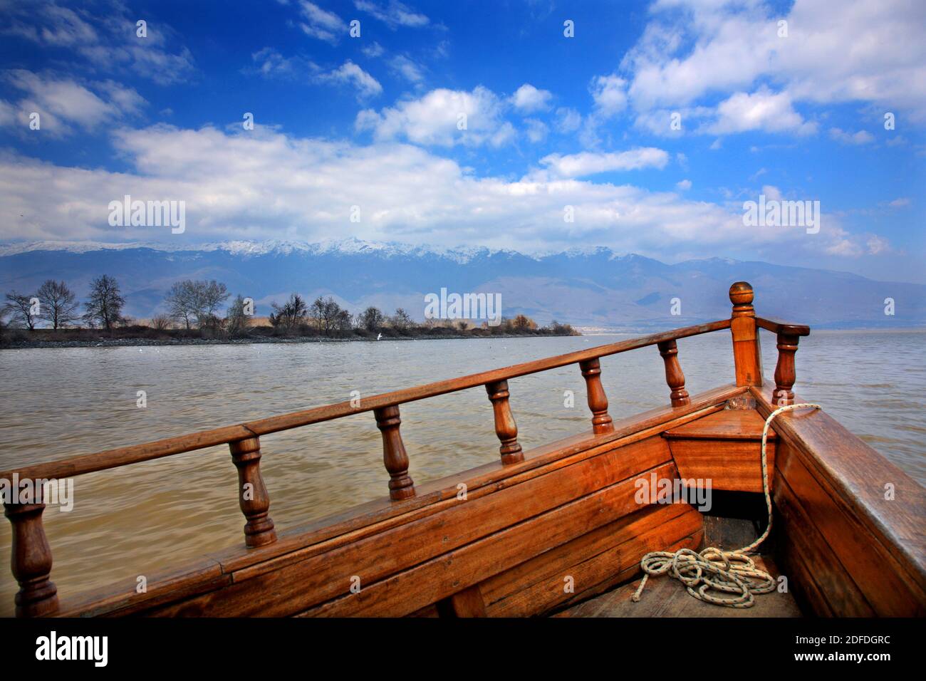 Boat ride in lake Kerkini, Serres, Macedonia, Greece. Stock Photo