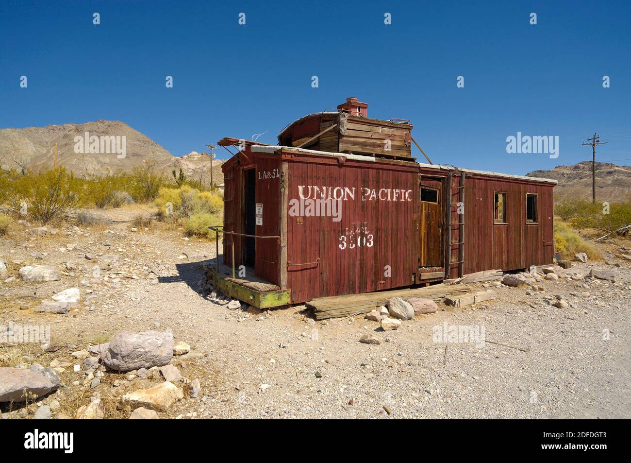 Rhyolite Ghost Town, Nye County, Nevada, USA Stock Photo