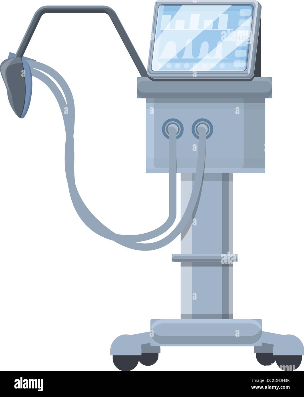 Hospital ventilator medical machine icon. Cartoon of hospital ventilator  medical machine vector icon for web design isolated on white background  Stock Vector Image & Art - Alamy